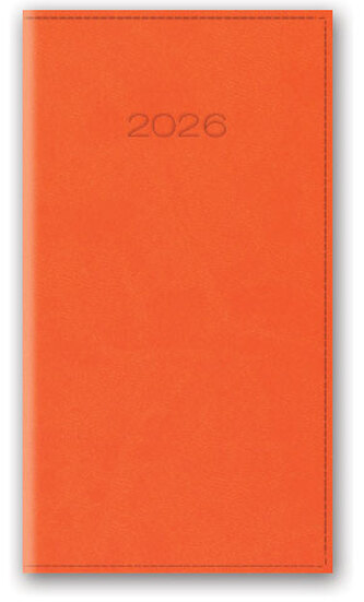 Kalendarz kieszonkowy A6 2026 pomarańczowy Kalendarz kieszonkowy A6 2026 pomarańczowy