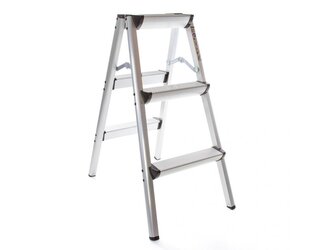 Hliníkové schůdky, 2x3 stupně, skládací, oboustranné - MAR-POL