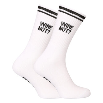 Ponožky Nedeto sportovní vysoké Wine not? bílé (1NOBT1) XL