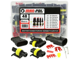 Konektory automobilové vodotěsné, sada 48ks MAR-POL