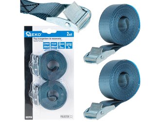Pás upínací 25 mm × 3 m, 250 kg, sada 2 ks - GEKO