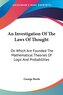 An Investigation Of The Laws Of Thought