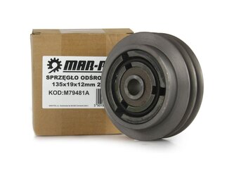 Odstředivá spojka 135x19 mm, perodrážka, 2-řemen MAR-POL