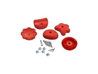 Sada lezecích kamenů, 5 ks, velké červené KAXL