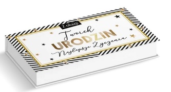 Pudełko ozdobne urodziny, paski 18x9cm PD-32