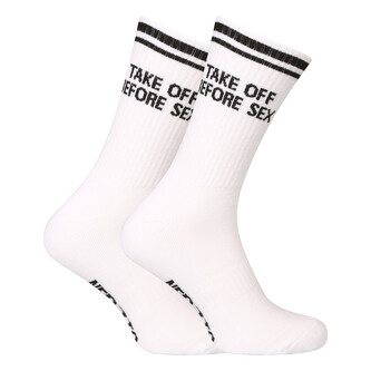 Ponožky Nedeto sportovní vysoké Take Off bílé (1NOBT3) S