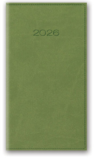 Kalendarz kieszonkowy A6 2026 jasny zielony