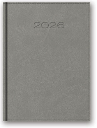 Kalendarz książkowy A5 2026 dzienny szary Kalendarz książkowy A5 2026 dzienny szary