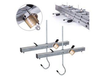 Držák žebříku na střešní nosič, sada 2 ks - GEKO