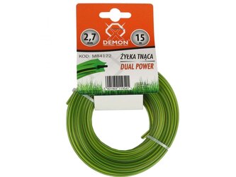 Struna zesílená, hvězdicový profil, 15m, 2,7mm DEMON