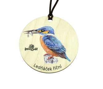 Lesní svět Dřevěná medaile klasik - Ledňáček Lesní svět Dřevěná medaile klasik - Ledňáček