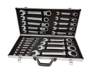 Klíče ráčnové očkoploché s kloubem 22 ks 6-32 mm MAR-POL