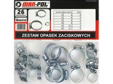 Spony hadicové, 26ks, 16-40mm MAR-POL