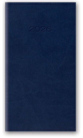 Kalendarz kieszonkowy A6 2026 niebieski Kalendarz kieszonkowy A6 2026 niebieski