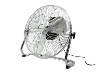 Podlahový ventilátor 120W, 45cm ocelový INOX GEKO