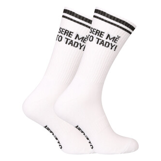 Ponožky Nedeto sportovní vysoké Sere mě to tady! bílé (1NOBT6) S