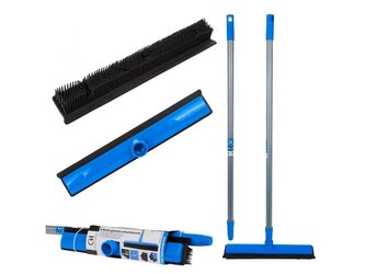 Smeták gumový antistatický, se stěrkou na vodu a teleskopickou tyčí 78,5-140cm GEKO