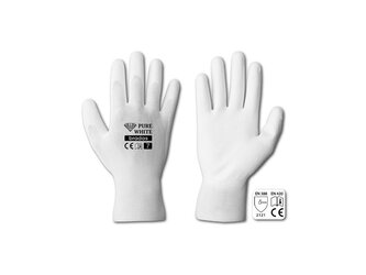 Rukavice ochranné 9" polyuretan PURE WHITE