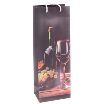 Papírová taška na 1 lahev - sada 12ks, 0/80