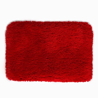 Spirella koupelnová předložka HIGHLAND, vysoký vlas, červená, mikrovlákno, 55 x 65 cm
