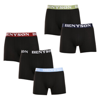 5PACK pánské boxerky Benysøn černé (4003) L