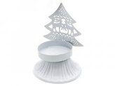 Świecznik na tea light metalowy choinka ażurowa