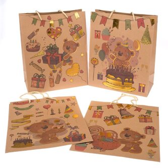 Papírová taška 32x26 cm - sada 12ks, 0/50