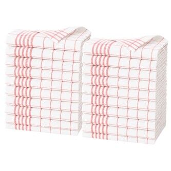 ARÔME HOME Sada utěrek 20 kusů 50*70 cm, 100% bavlna, červené