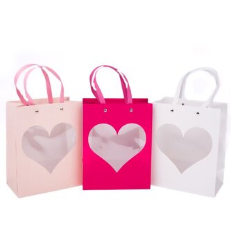 Papírová taška 23x18 cm (mix barev) - sada 12ks, 12/840