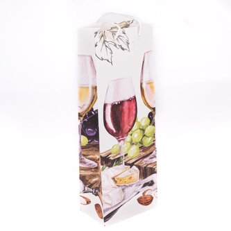 Papírová taška na 1 lahev - sada 12ks, 0/80