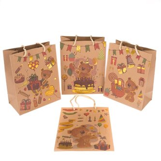 Papírová taška 23x18 cm - sada 12ks, 0/60