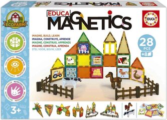 EDUCA Magnetická stavebnice Magnetics EKO Farma 28 díků