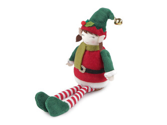 Dekorace vánoční skřítek - 1 ks - 2 červená holčička
