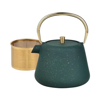 Litinová konvice na čaj se sítkem  Kinghoff, 1 l, zelená