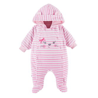 EWA 758491 RUN&FUN Pajac welurowy ociepl. róż 62