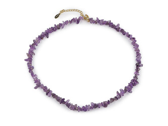 Náhrdelník ze zlomků minerálů - 1 ks - 4 ametyst