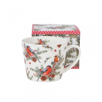 Porcelánový hrnek VÁNOČNÍ PTÁČCI 1, 600 ml