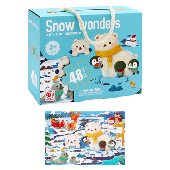 Dětské puzzle 50 x 34 cm (48 dílků) - Snow Wonders