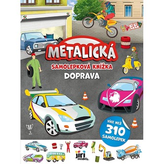 Metalická samolepková knížka Doprava