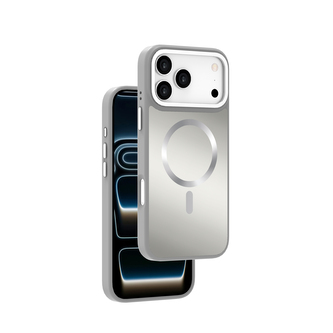 Pouzdro Shining Elegance s podporou MagSafe iPhone 17 Pro Max - stříbrné Pouzdro Shining Elegance s podporou MagSafe iPhone 17 Pro Max - stříbrné