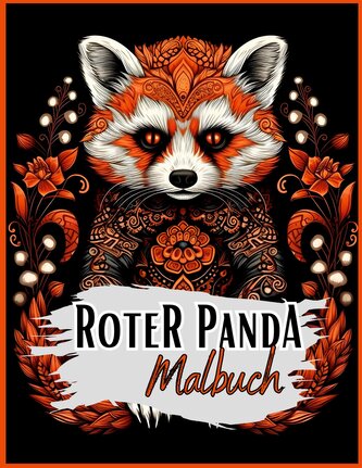 Schwarzes Malbuch "Roter Panda".