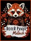 Schwarzes Malbuch "Roter Panda".