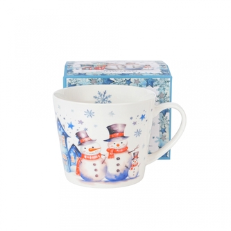 Porcelánový hrnek SNĚHULÁK 600 ml v krabičce