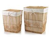 PINO Komplet 2 koszy na pranie ażur33x45x52cm/25x37x46cm