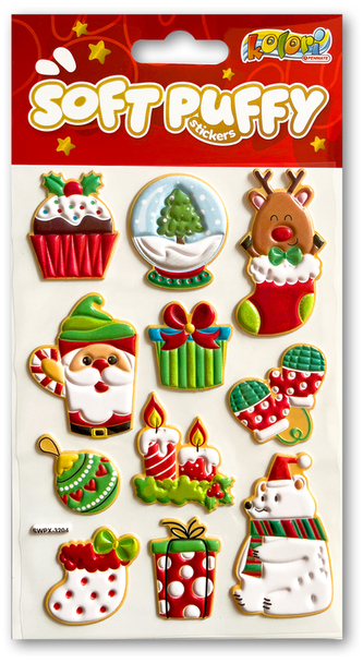 Naklejki Puffy Christmas Gifts SWPX-3204 Kolori, Penmate