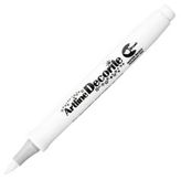 Markery permanentny Decorite Brush, końcówka pędzelkowa biały, ArtLine