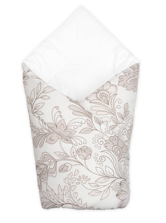 Kojenecká zavinovačka Klasik Folklór, bílá/béžová; bílá, béžová