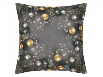Forbyt Vánoční povlak Jehličí a baňky CYH5918C 40x40 cm Forbyt Vánoční povlak Jehličí a baňky CYH5918C 40x40 cm