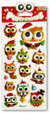 Naklejki Puffy Christmas Owls SWPX-2004 Kolori, Penmate