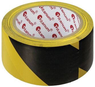 Taśma 48mmx20m ostrzegawcza PCV 445244, Titanum